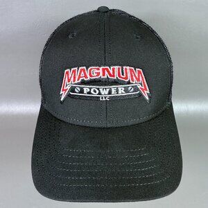 Magnum Power LLC Hat Mens Black Mesh Adjustable Snapback Electrical Linemen Cap